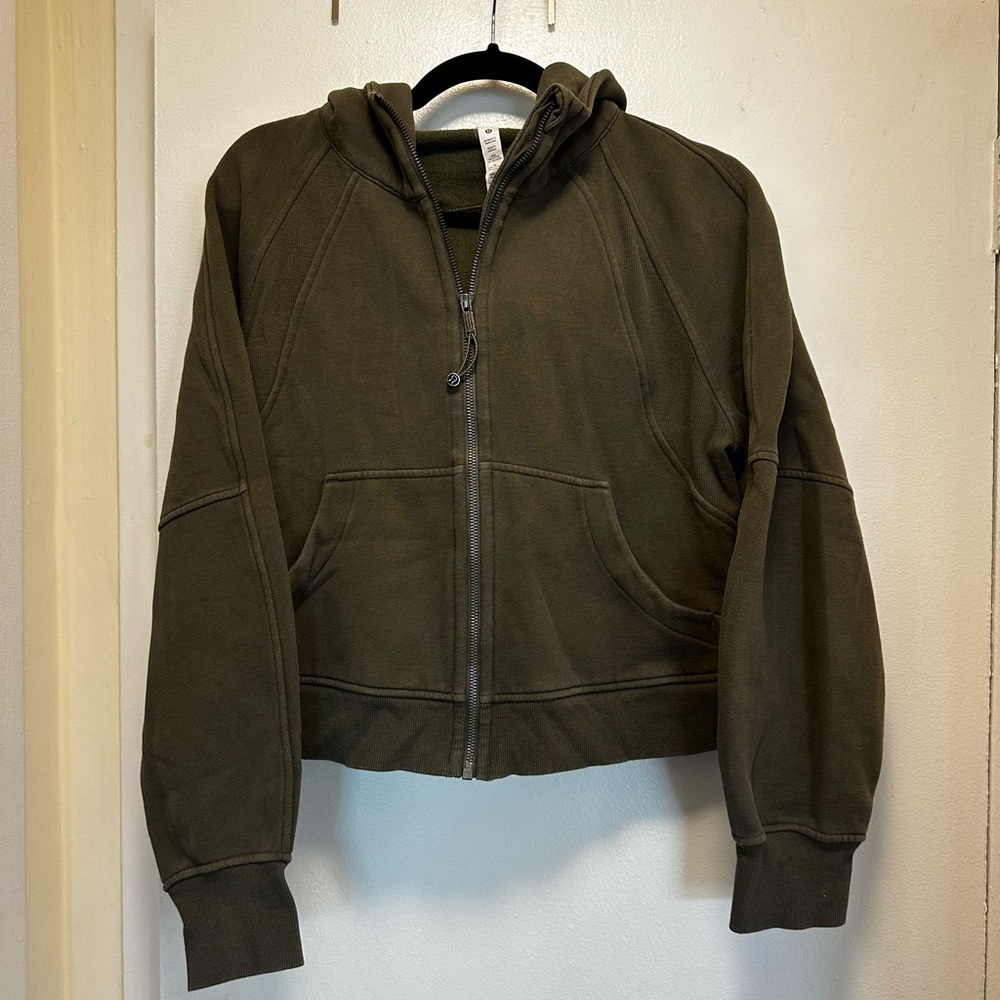 Lululemon Full Zip Hooded Cropped Scuba Hunter
